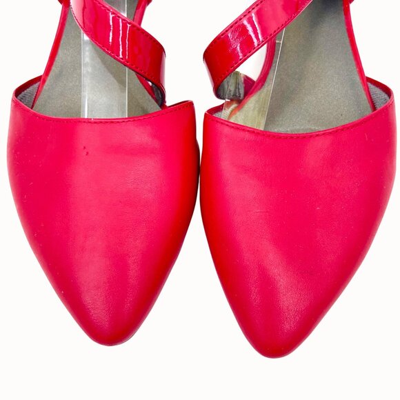 CHERRY RED LIFE STRIDE SIMPLY RED ZALANA FAUX LEATHER/PATENT LEATHER CRISSCROSS - Picture 5 of 13